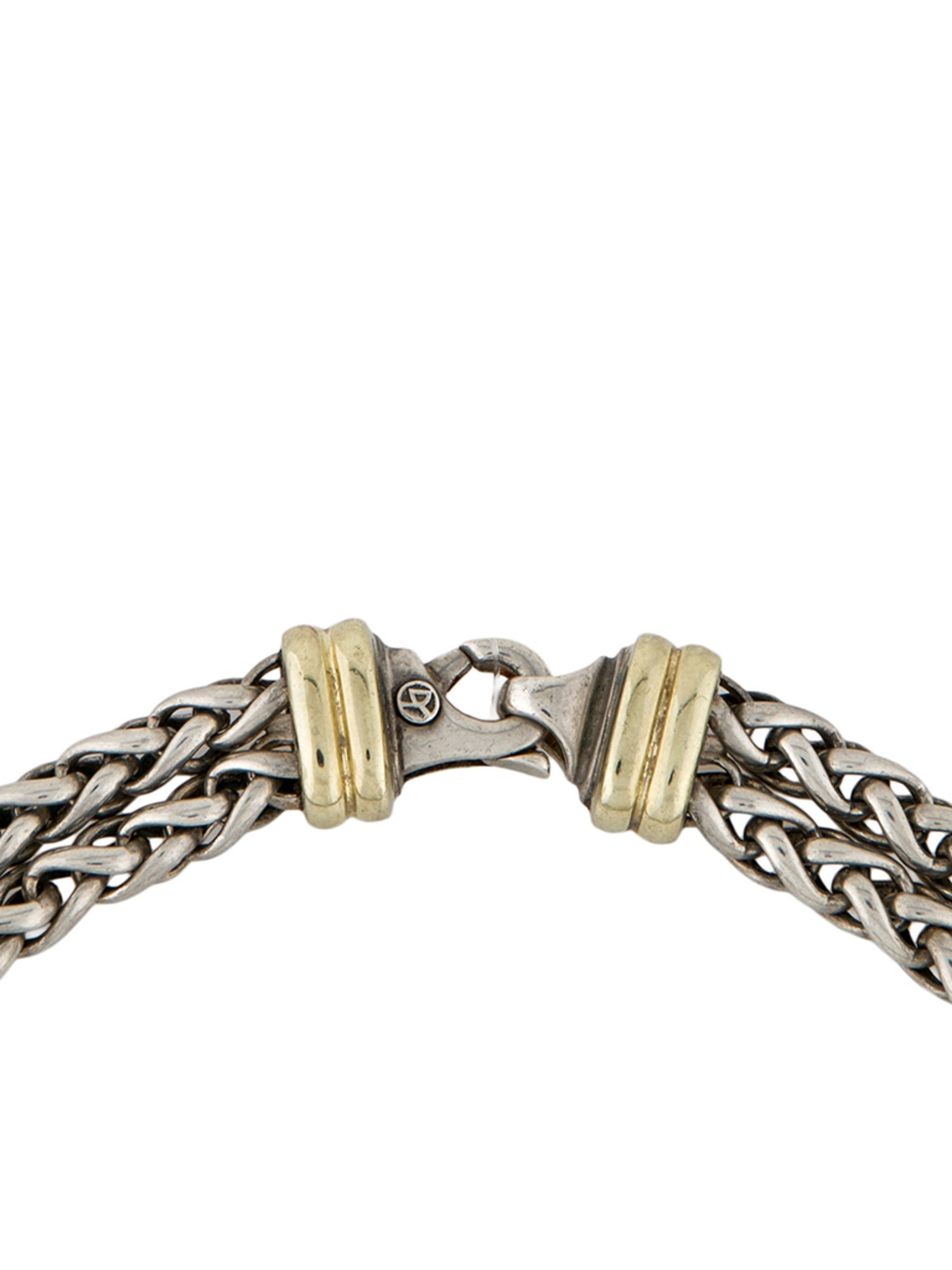 David Yurman Two-Tone Double Wheat Chain Necklace