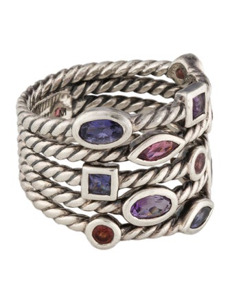 David Yurman Multistone 5-Row Confetti Cocktail Ring
