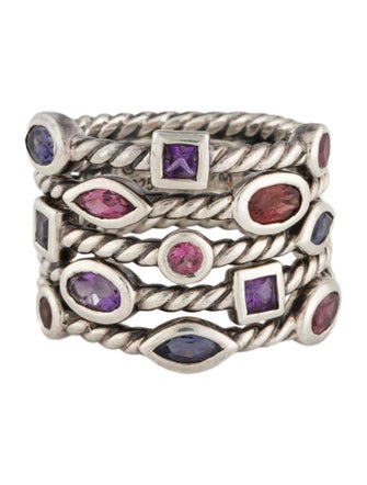 David Yurman Multistone 5-Row Confetti Cocktail Ring