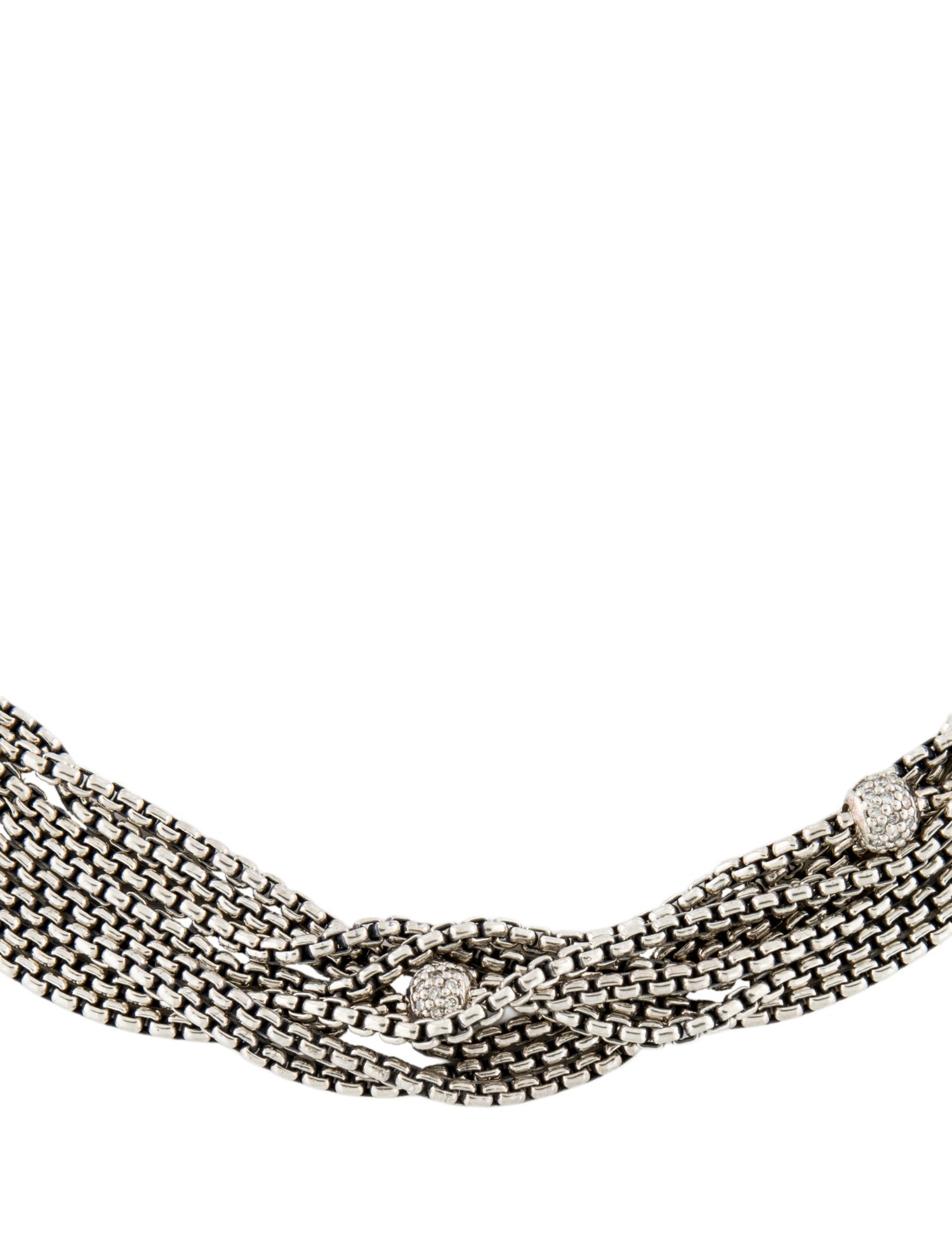 David Yurman 1.02ctw Diamond 8-Row Chain Necklace