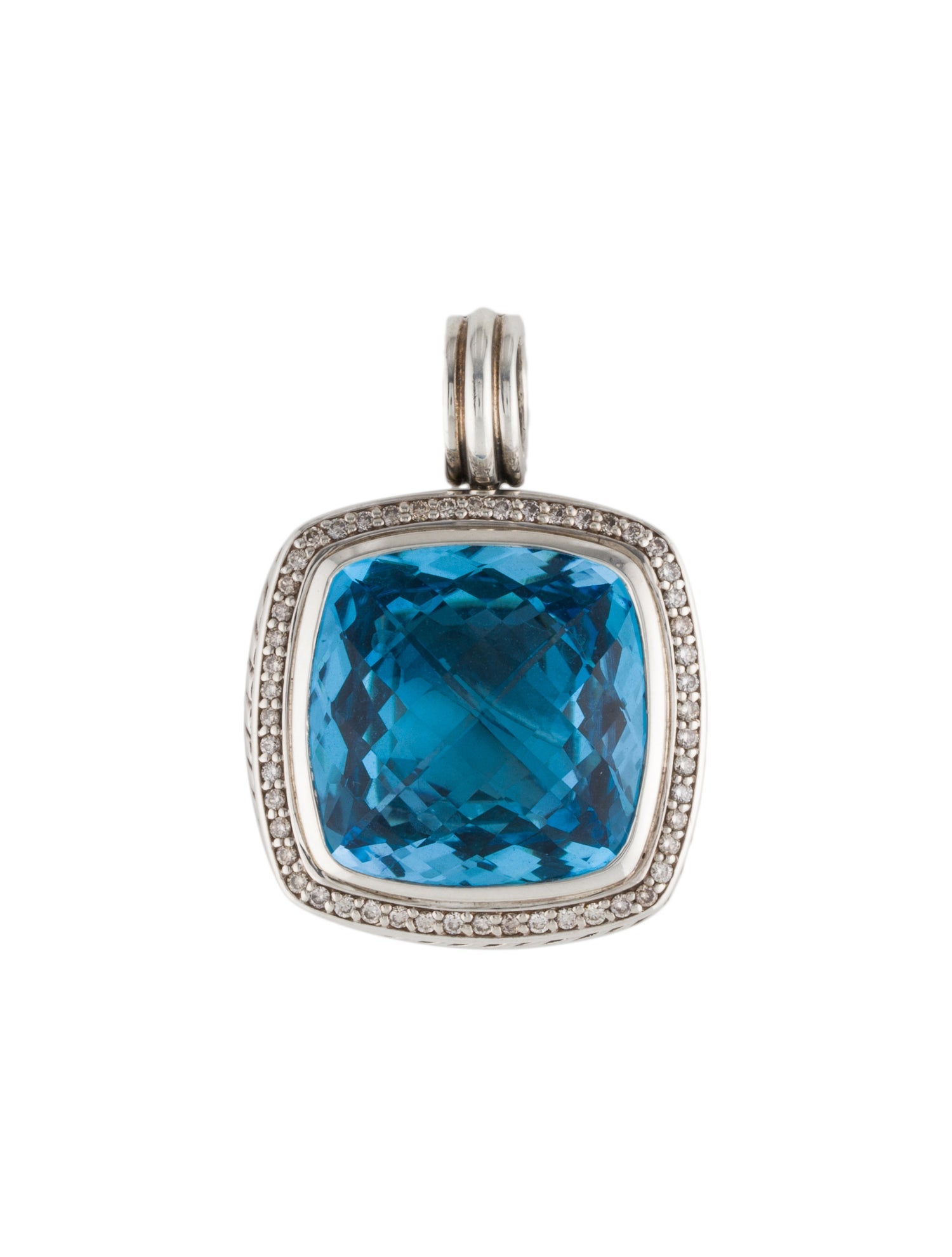 David Yurman Topaz & Diamond Albion Enhancer Pendant