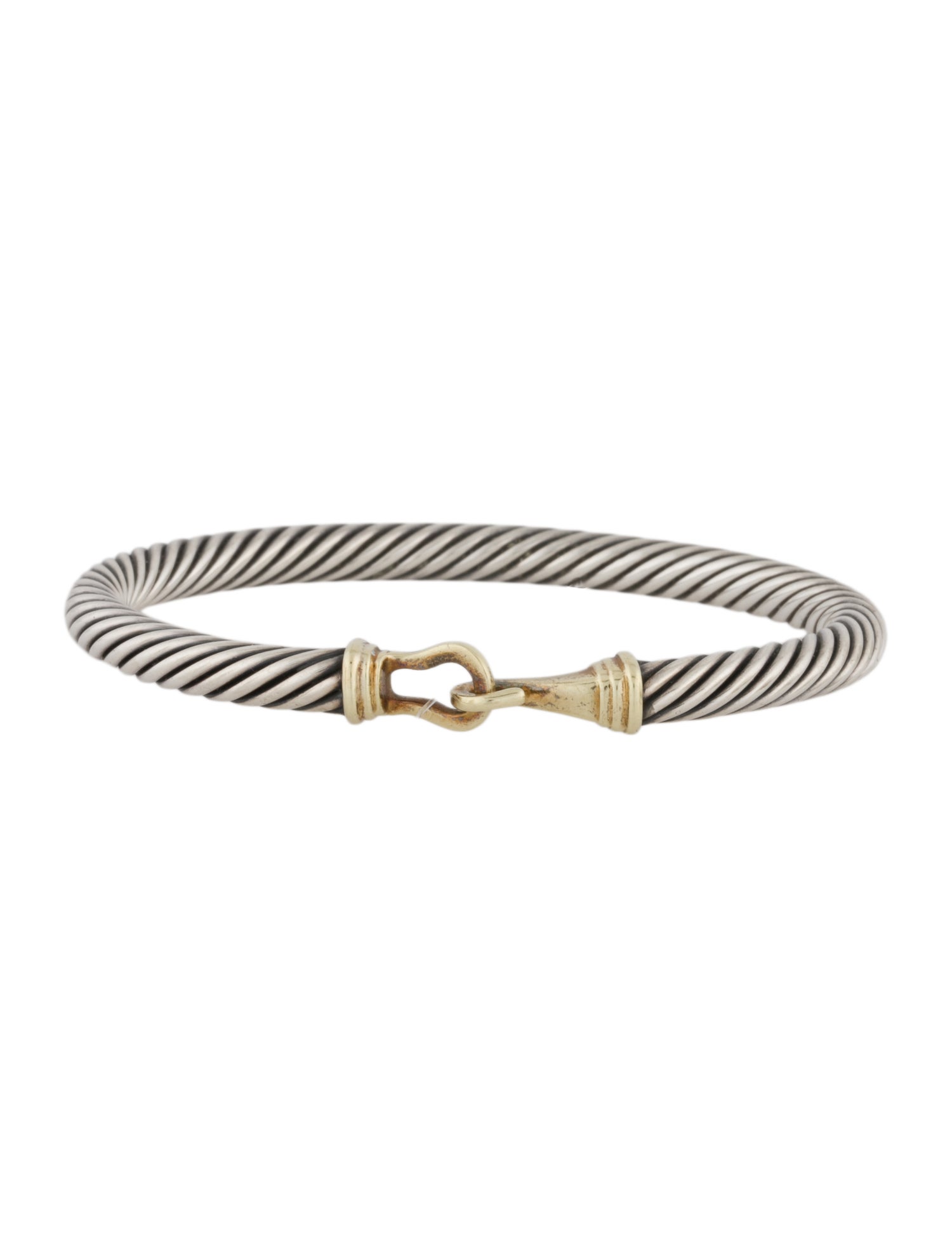 David Yurman Two-Tone Cable Classic Buckle Bracelet
