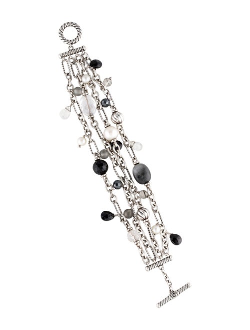 David Yurman Pearl & Multistone Four-Row Multistrand Bracelet