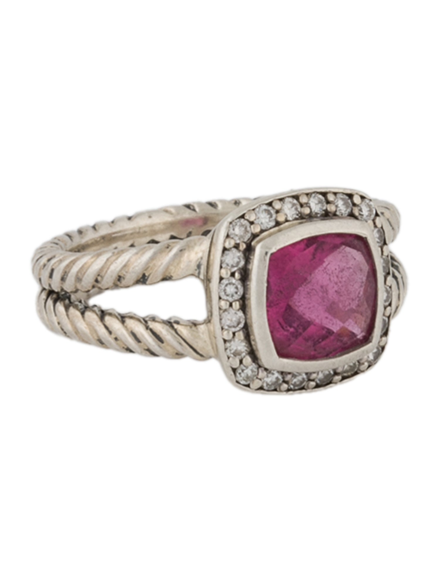 David Yurman Tourmaline & Diamond Petite Albion Cocktail Ring