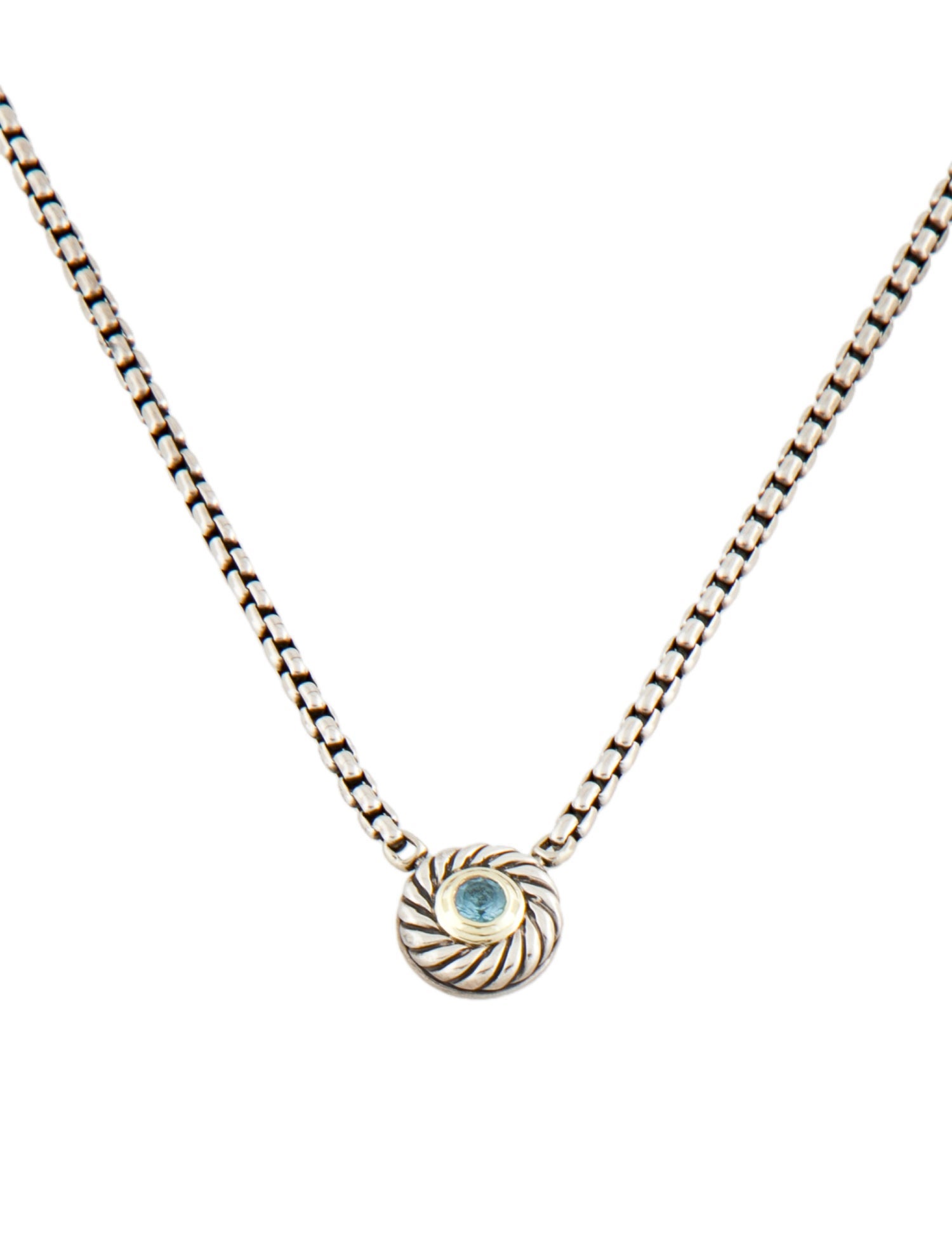 David Yurman Topaz Cookie Color Classic Pendant Necklace