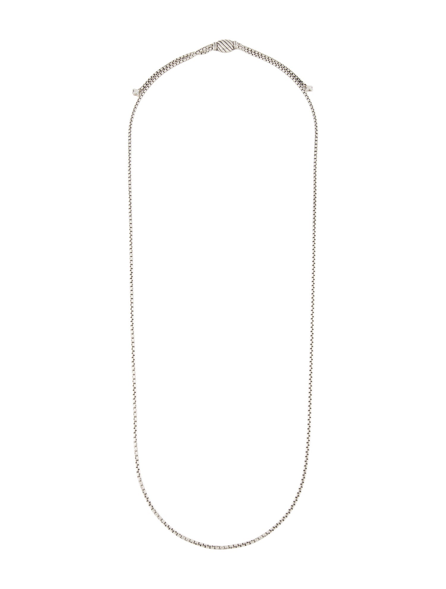 David Yurman Box Chain Slider Necklace