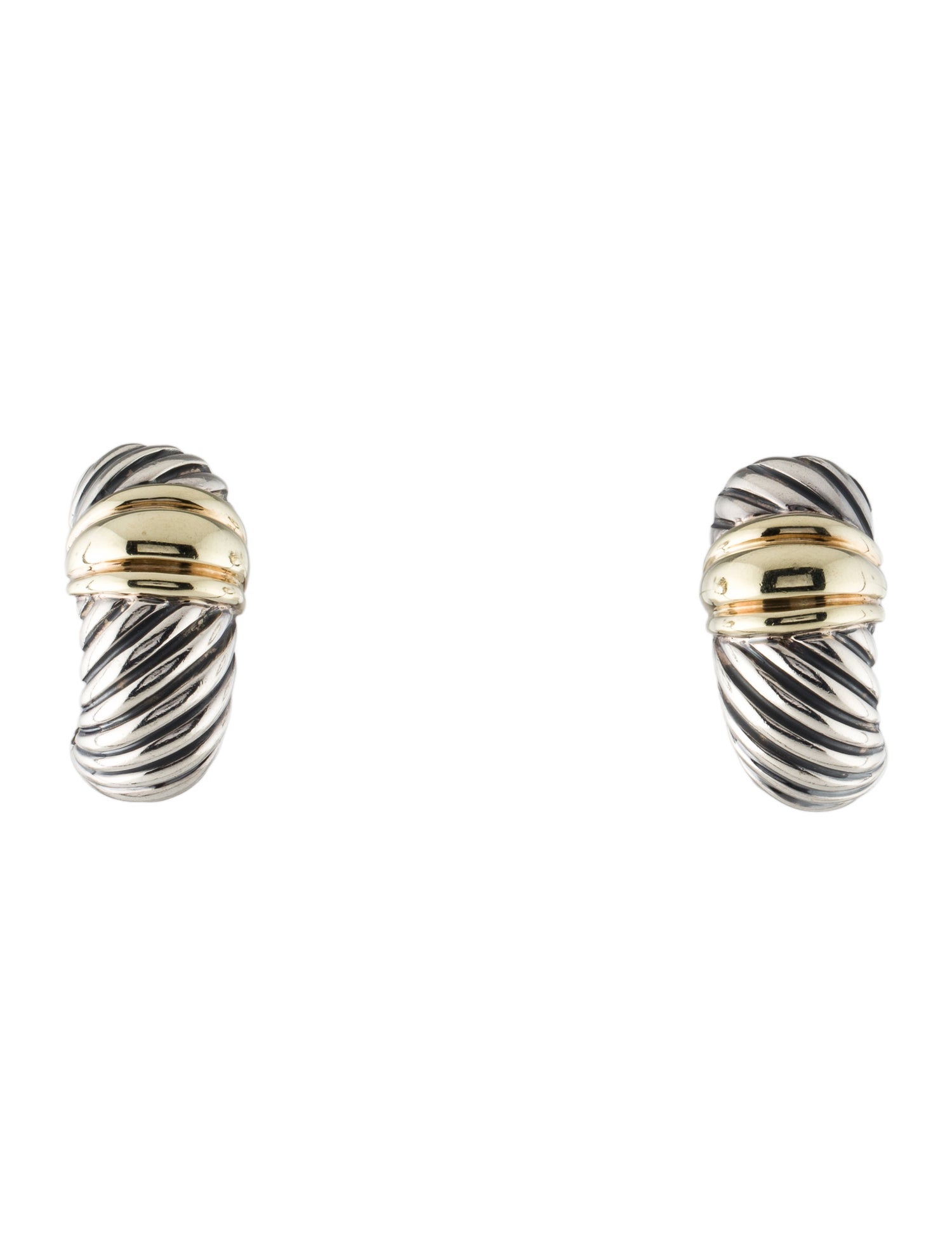 David Yurman Two-Tone Cable Earrings