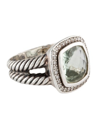 David Yurman Prasiolite & Diamond Albion Ring