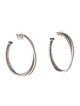 David Yurman Diamond Crossover Hoop Earrings