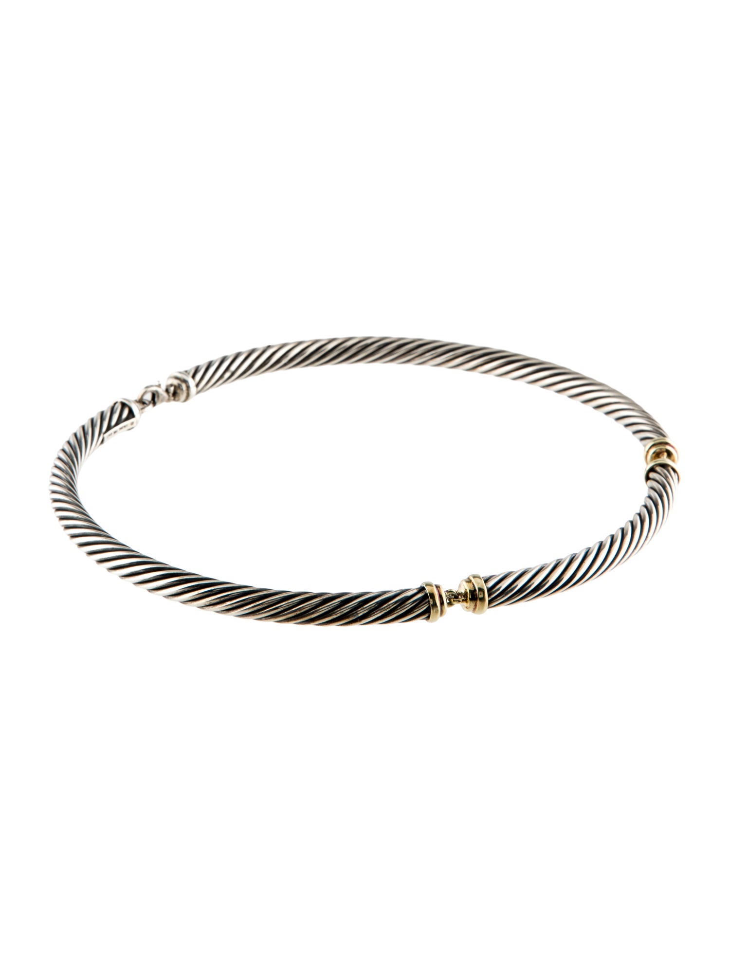 David Yurman Two-Tone Metro Cable Collar Necklace