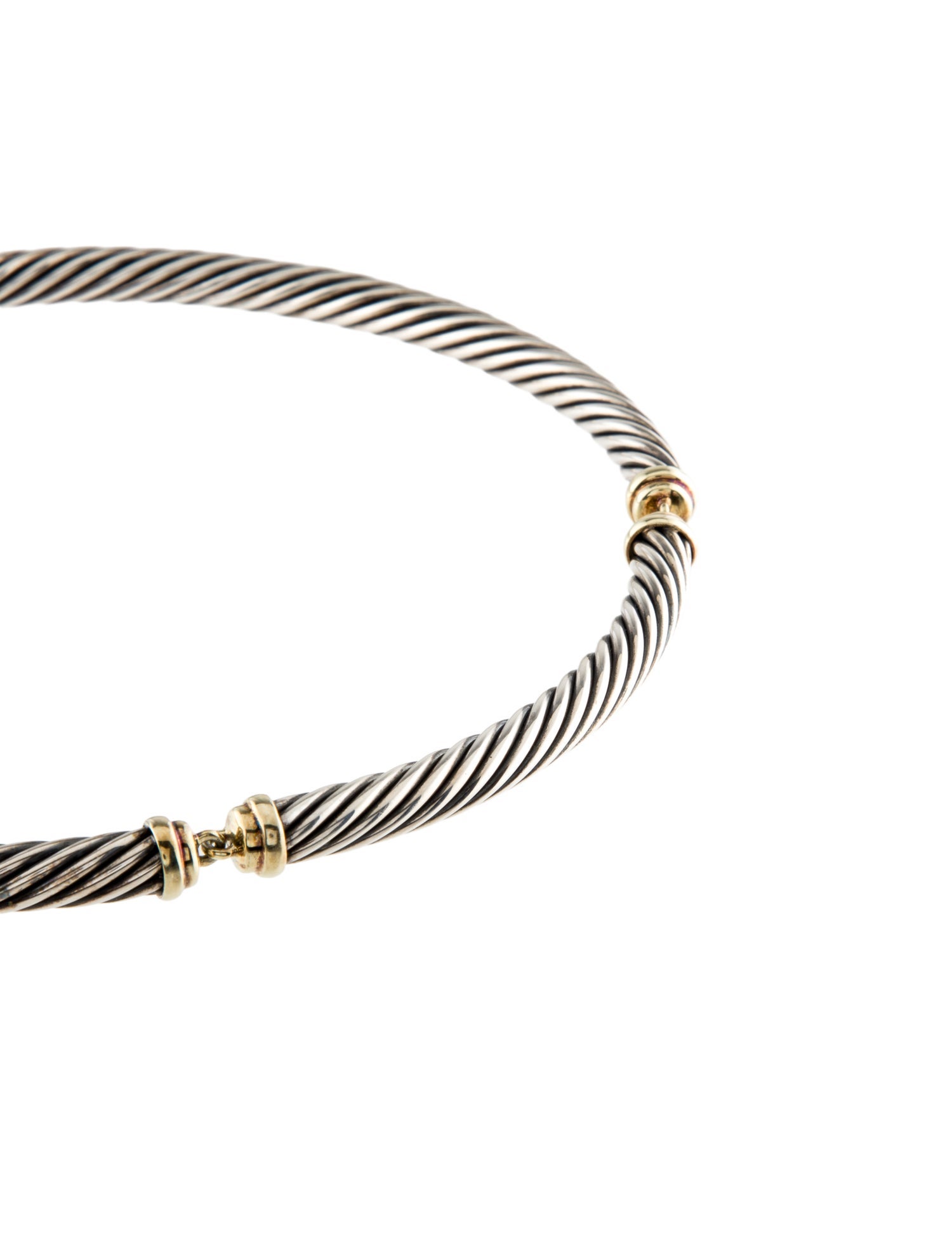 David Yurman Two-Tone Metro Cable Collar Necklace