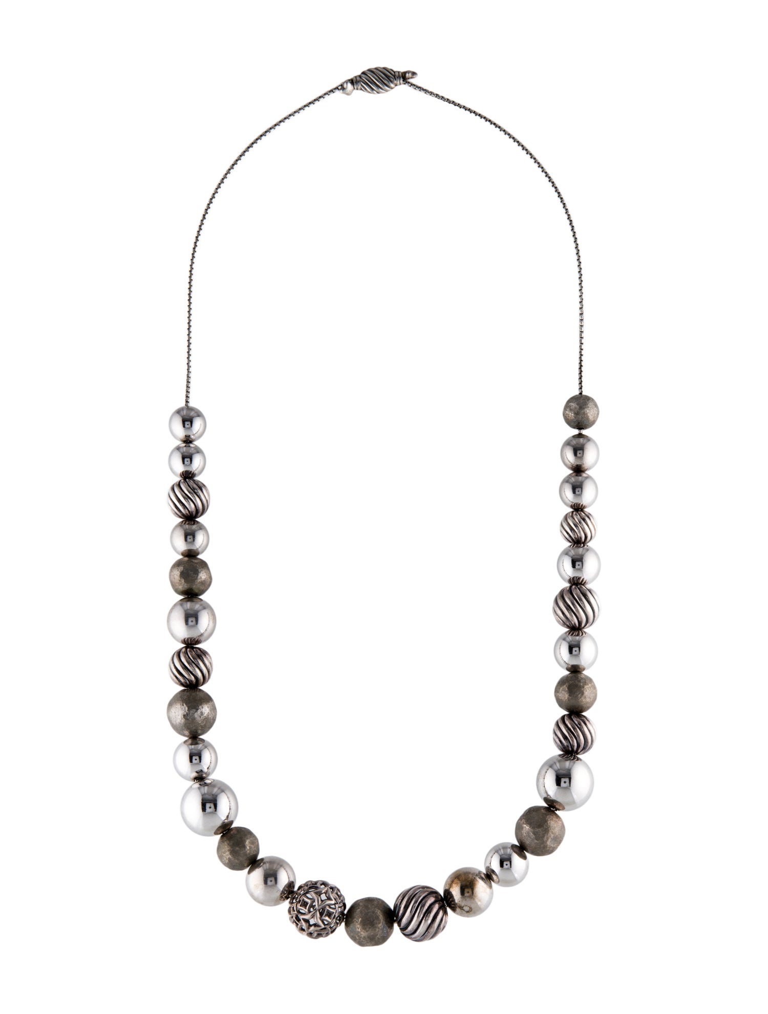 David Yurman Elements Adjustable Bead Necklace