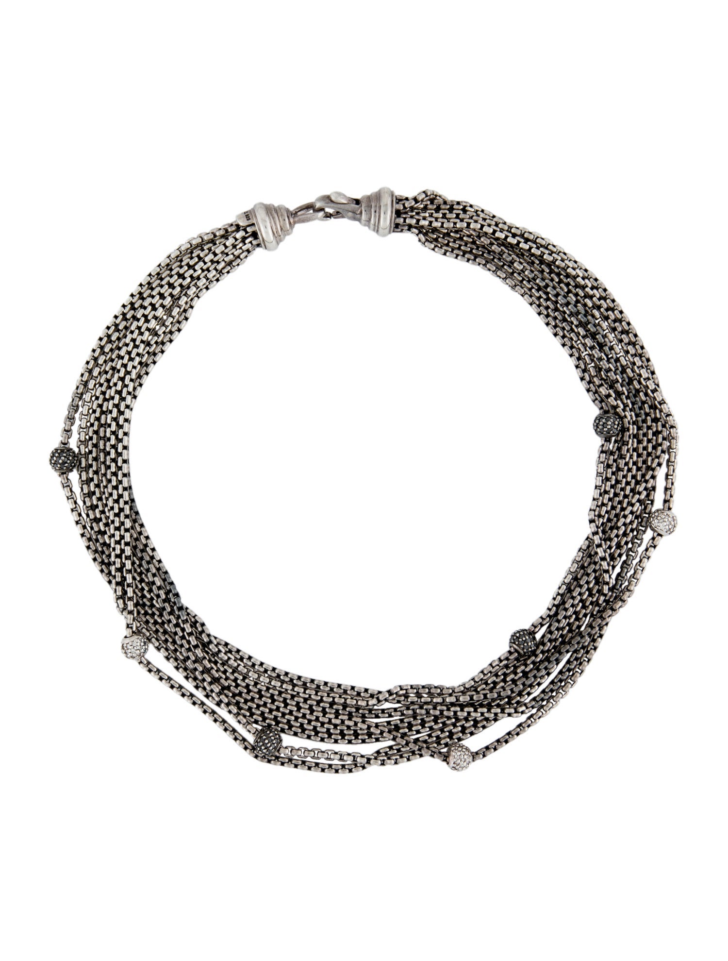 David Yurman Diamond Pavé Eight-Row Necklace