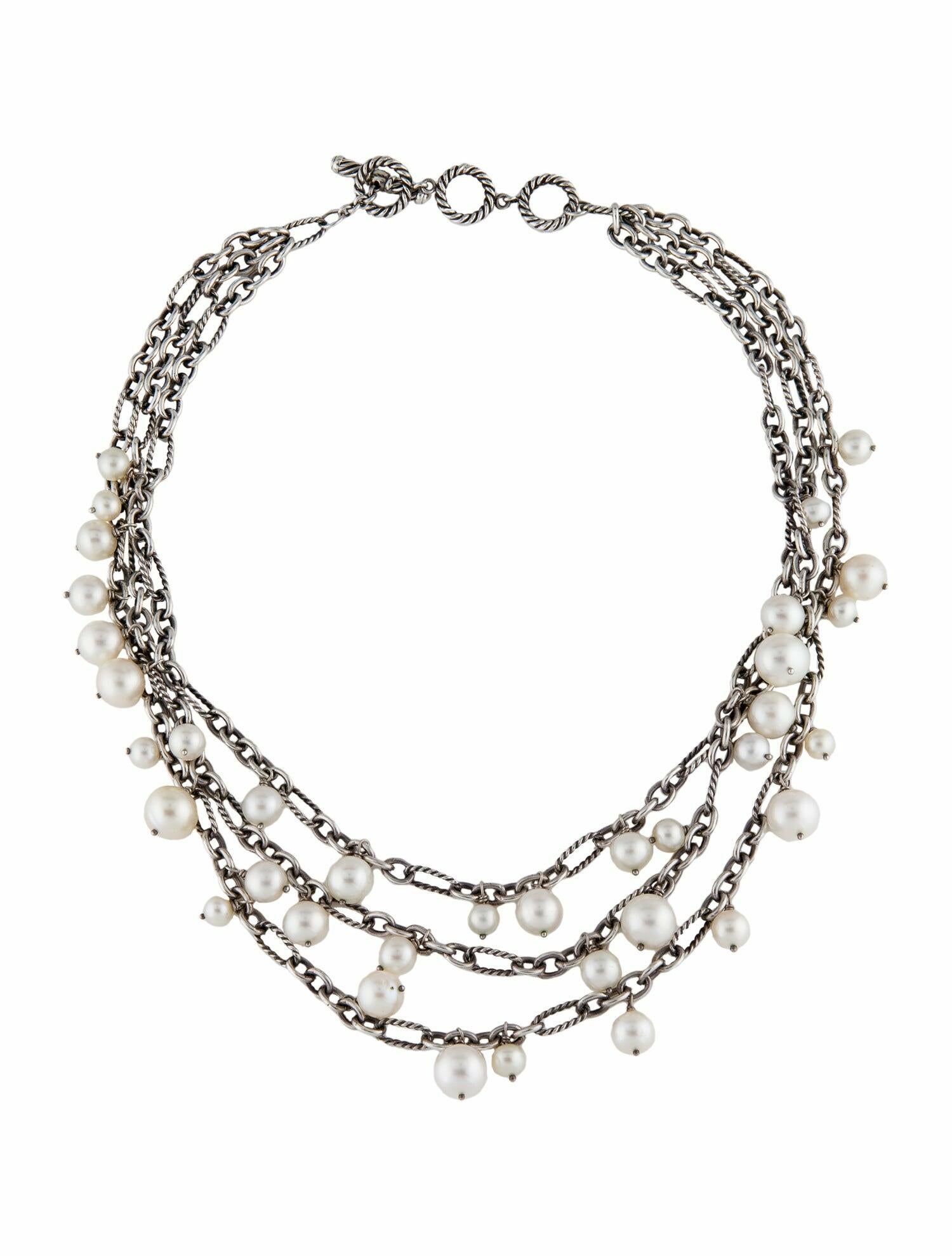 David Yurman Pearl Figaro Multistrand Necklace