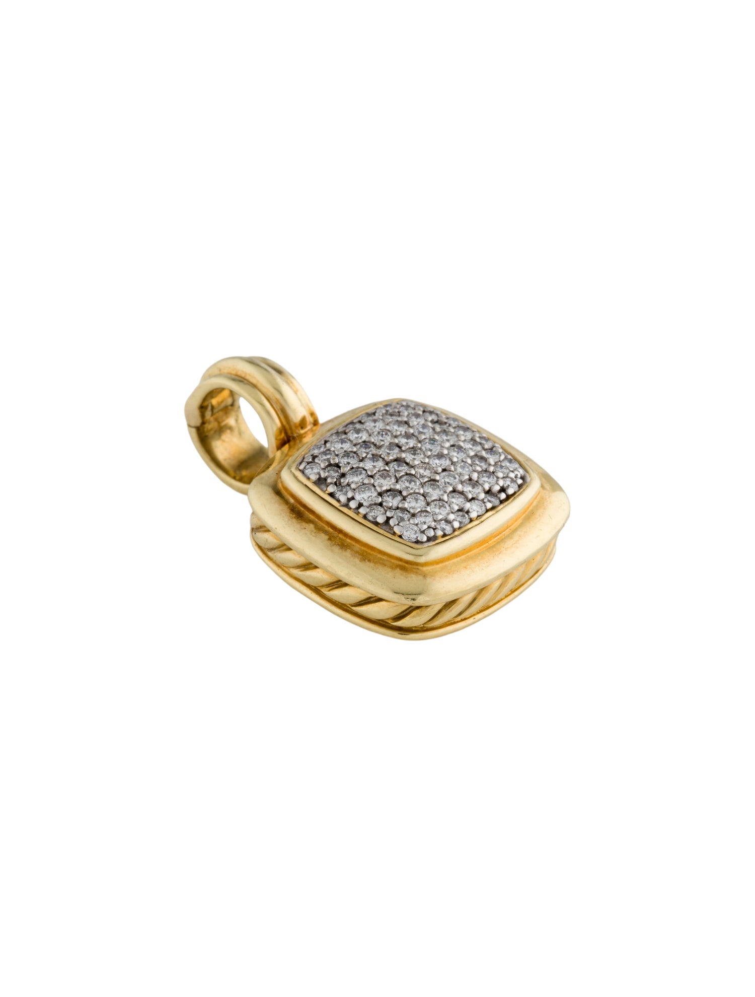David Yurman 18K Diamond Pavé Enhancer Pendant