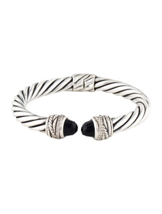 David Yurman Onyx & Diamond Cuff