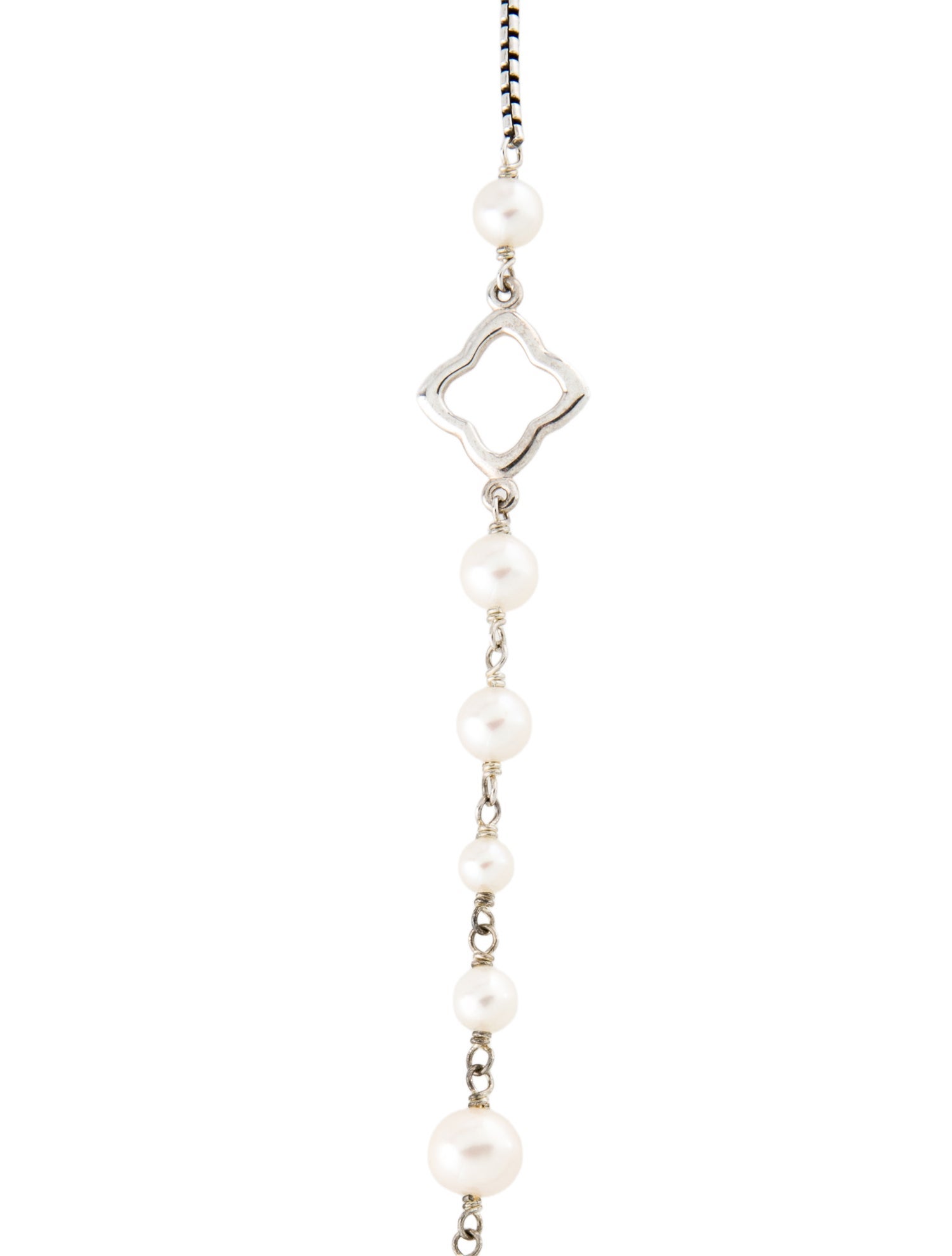 David Yurman Pearl Quatrefoil Bijoux Station Necklace