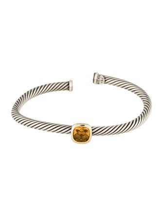 David Yurman Citrine Noblesse Station Cuff Bracelet