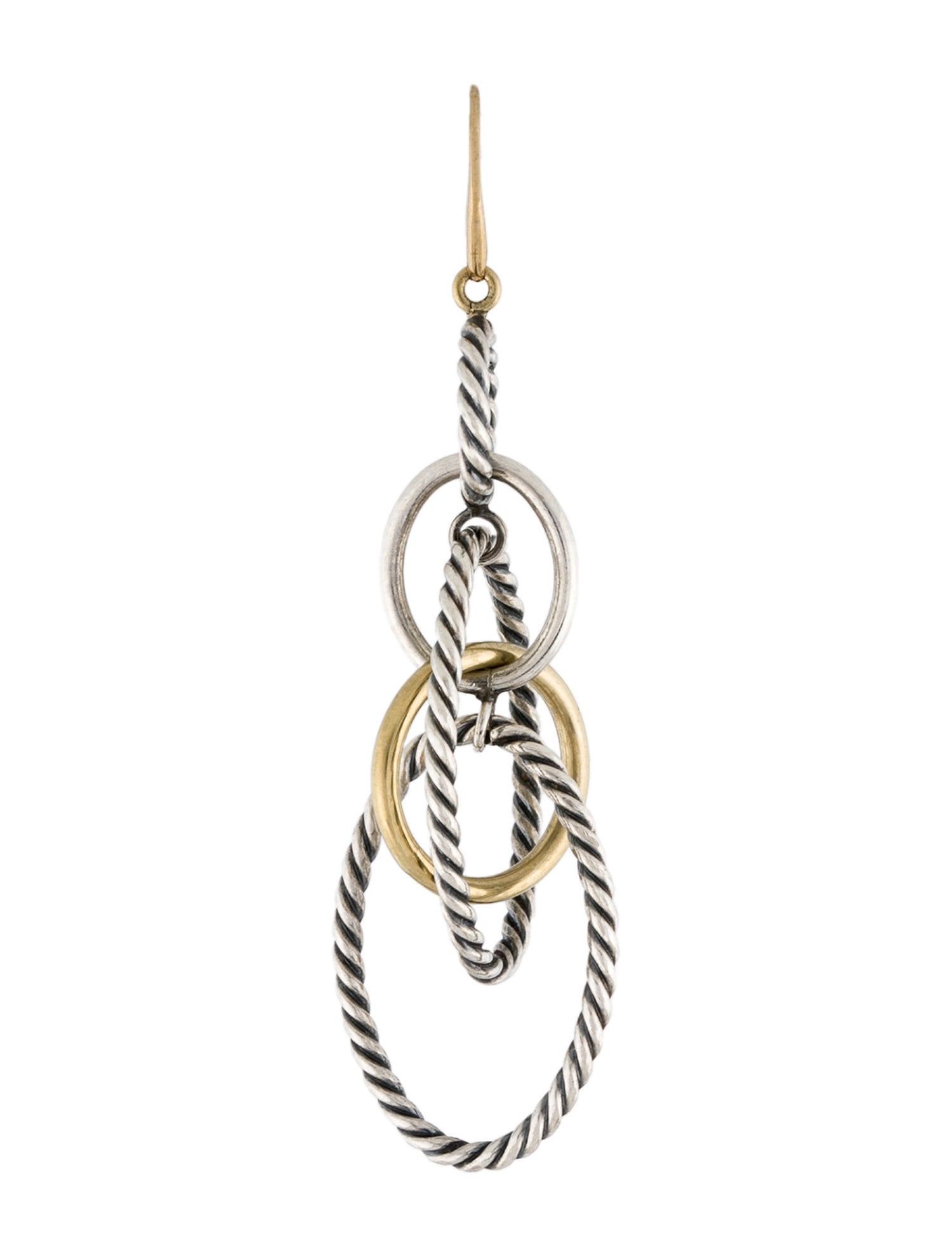 David Yurman Two-Tone Mobile Single Drop Earring
