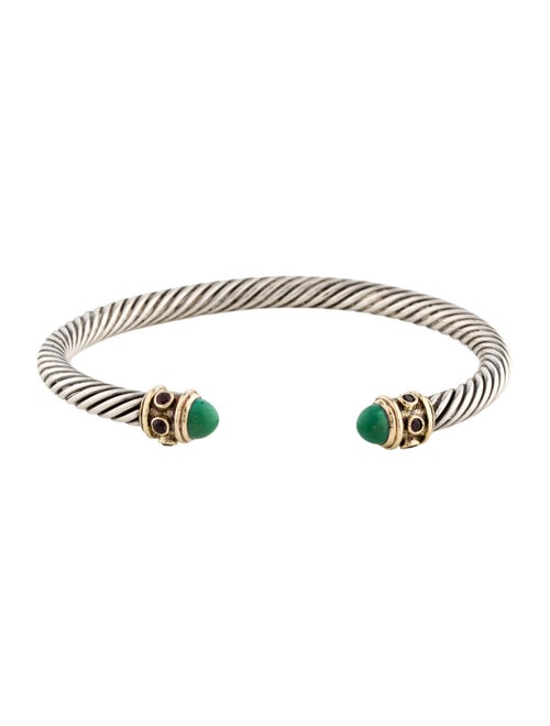 David Yurman Turquoise & Tourmaline Renaissance Cuff Bracelet