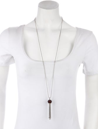 David Yurman Garnet Ostera Renaissance Tassel Necklace
