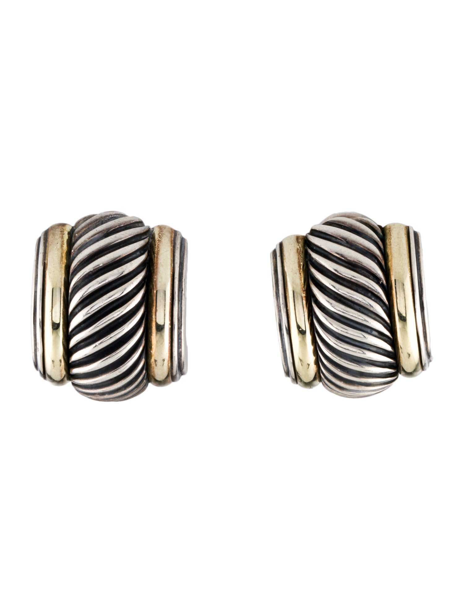 David Yurman Vintage Two-Tone Cable Earclips