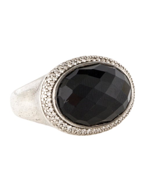 David Yurman Onyx & Diamond Cocktail Ring