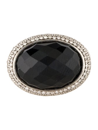 David Yurman Onyx & Diamond Cocktail Ring