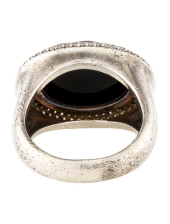 David Yurman Onyx & Diamond Cocktail Ring