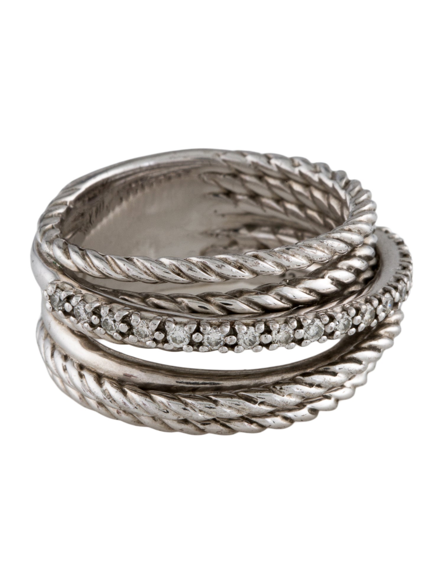David Yurman Diamond Crossover Band