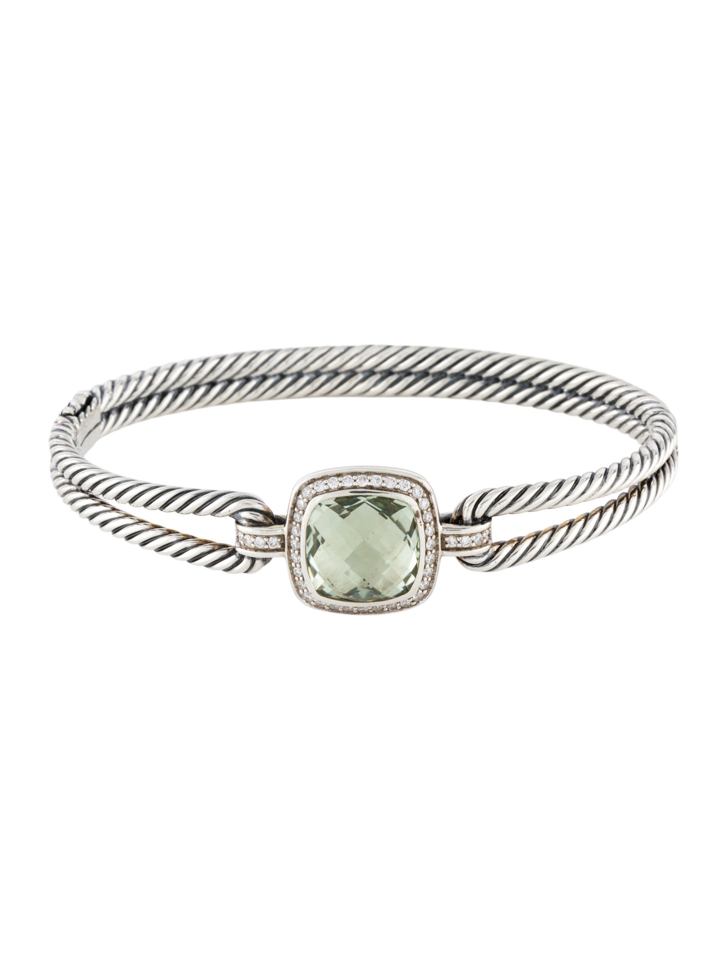 David Yurman Prasiolite & Diamond Albion Bracelet