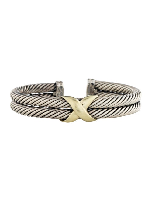 David Yurman Two-Tone Double Cable X Bracelet