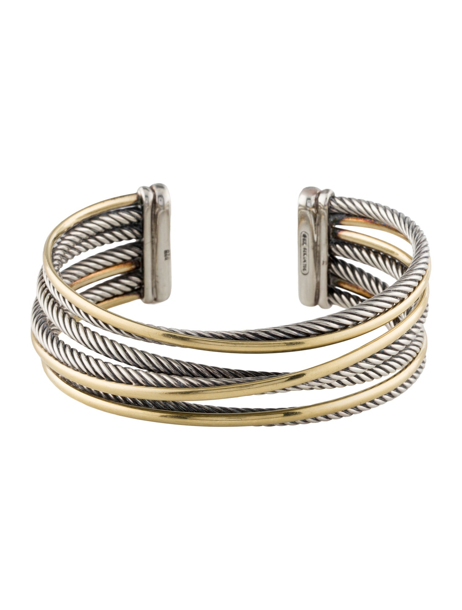 David Yurman Two-Tone Crossover Cuff Bracelet
