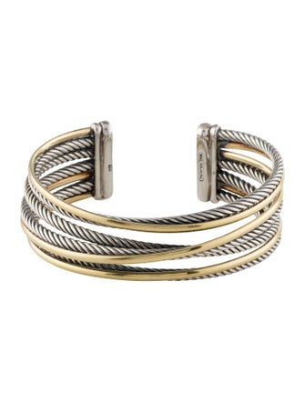 David Yurman Two-Tone Crossover Cuff Bracelet