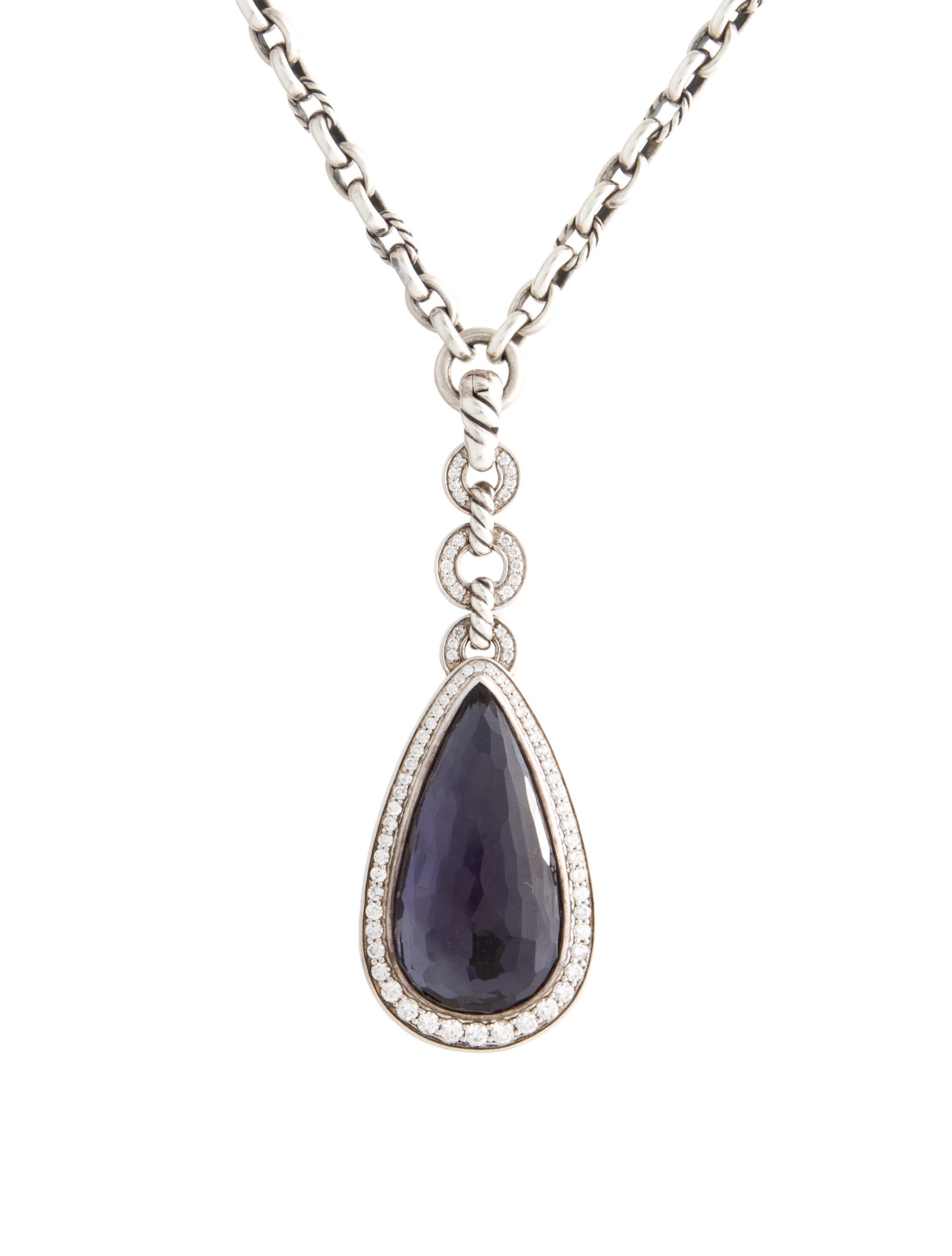 David Yurman Black Orchid Anjou Pendant Necklace