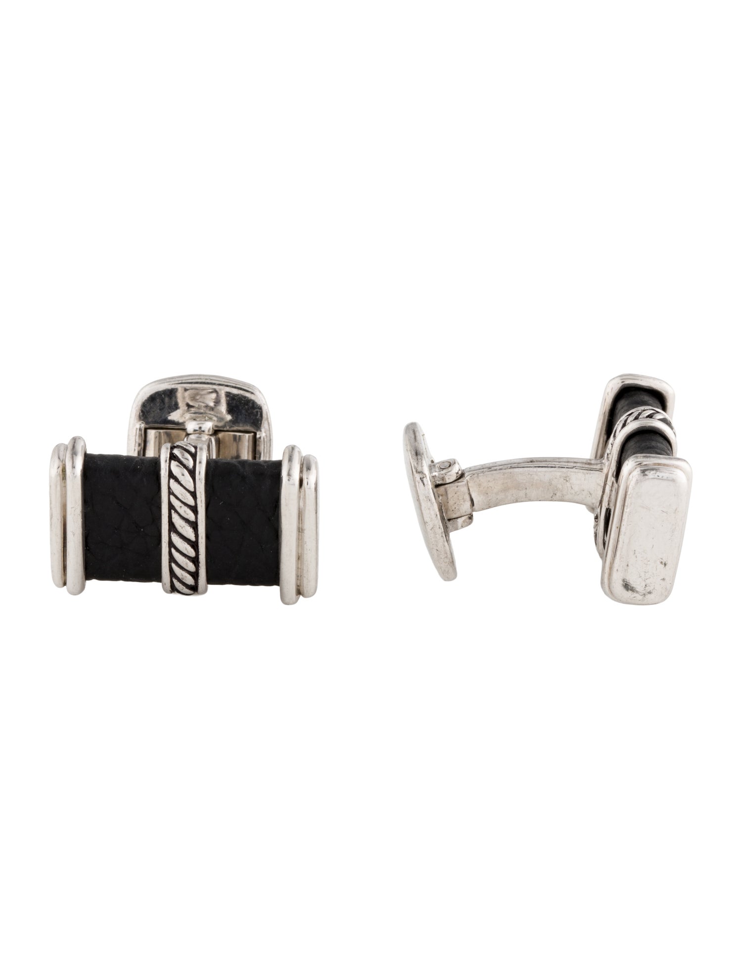 David Yurman Leather Cufflinks