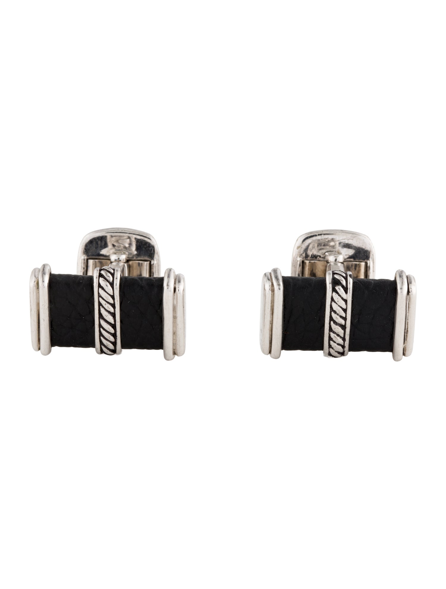 David Yurman Leather Cufflinks
