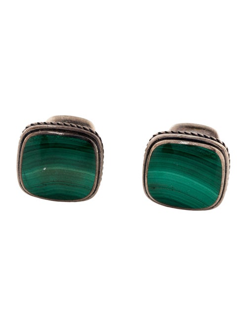 David Yurman Malachite Inlay Cufflinks