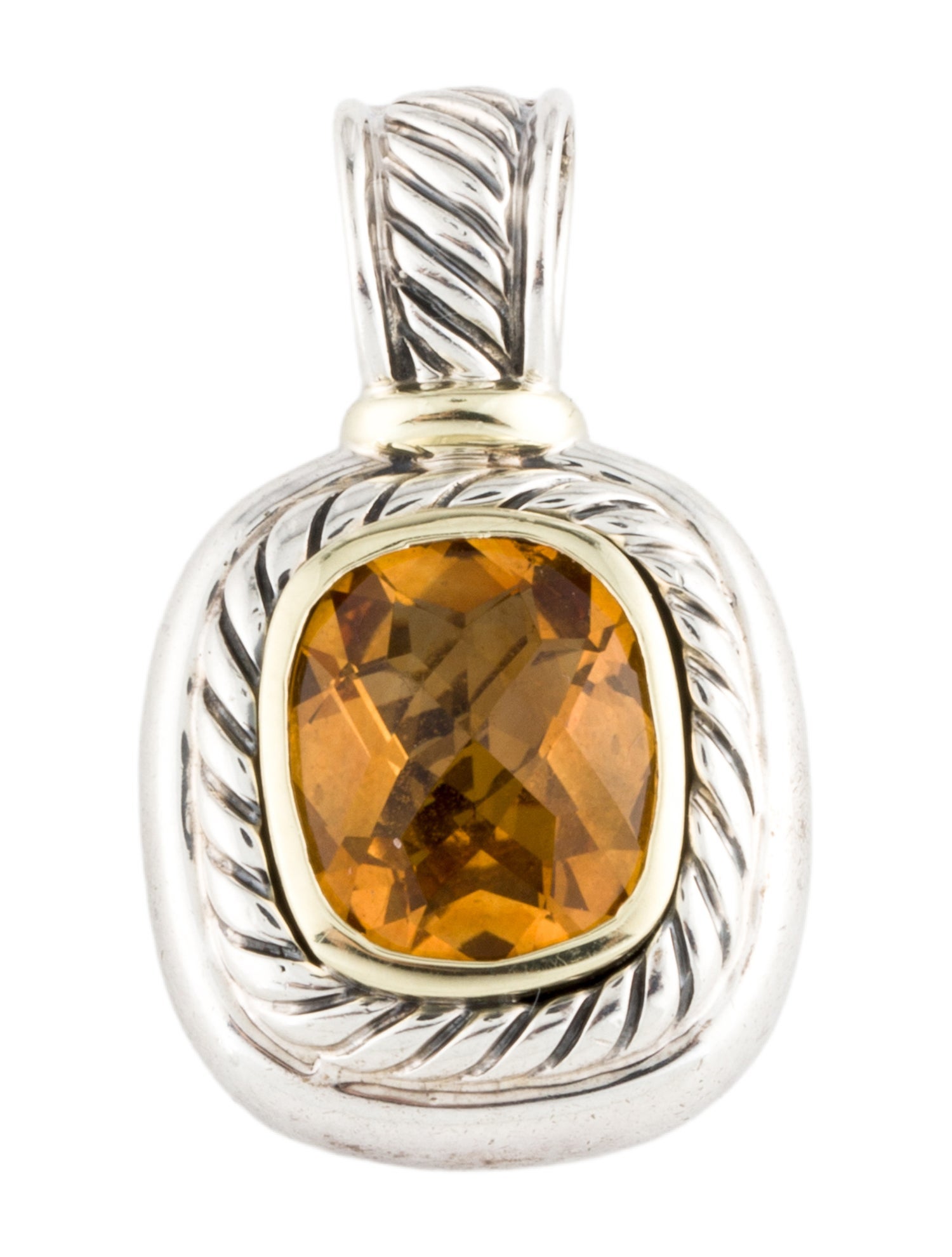 David Yurman Citrine Albion Enhancer Pendant