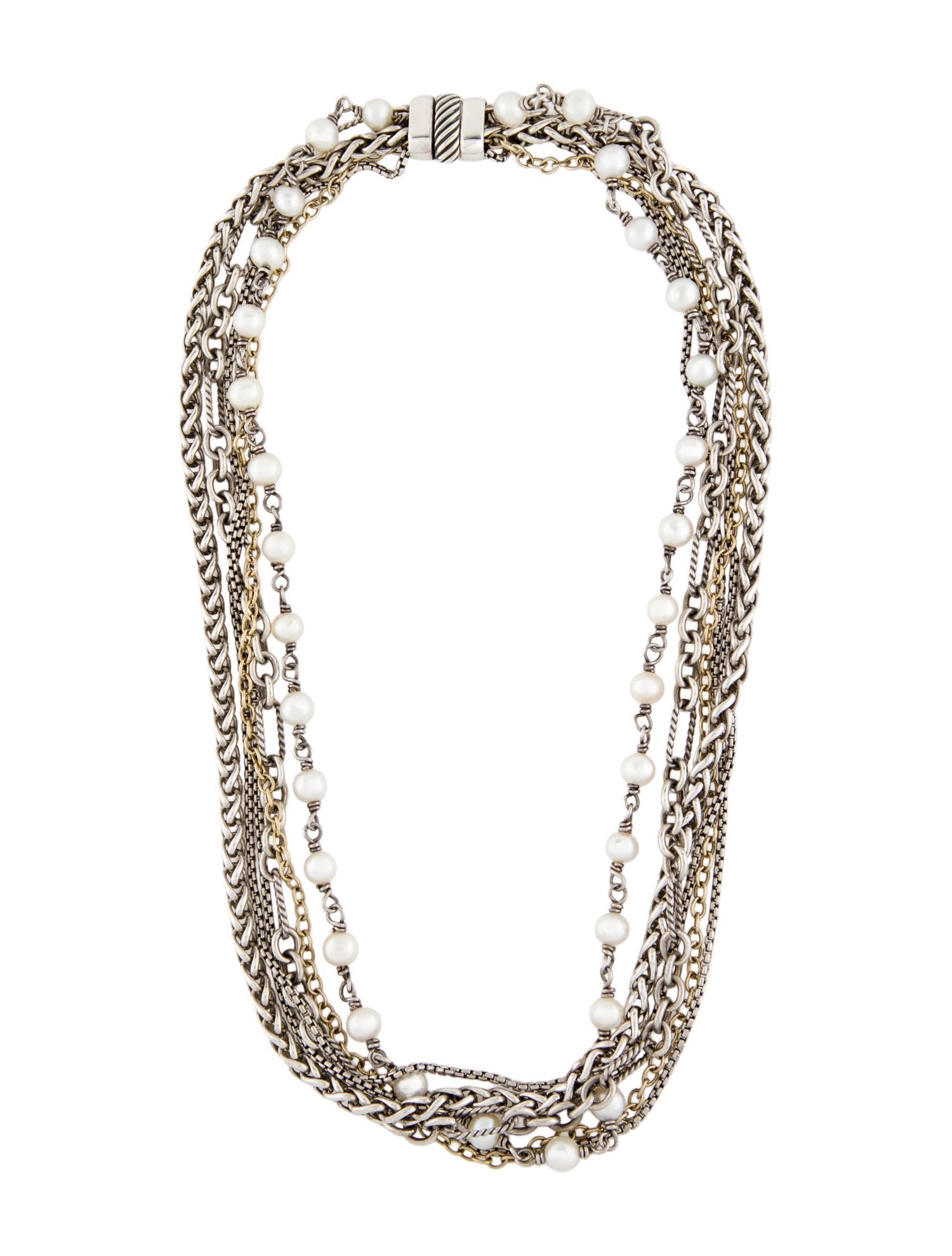 David Yurman Pearl Madison® Multi Row Chain Necklace