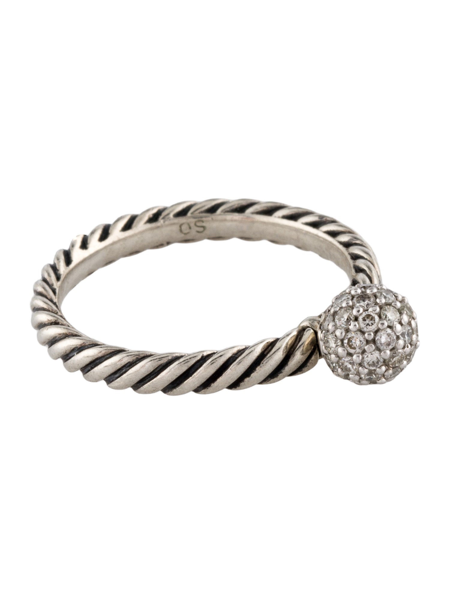 David Yurman Diamond Elements Ball Ring