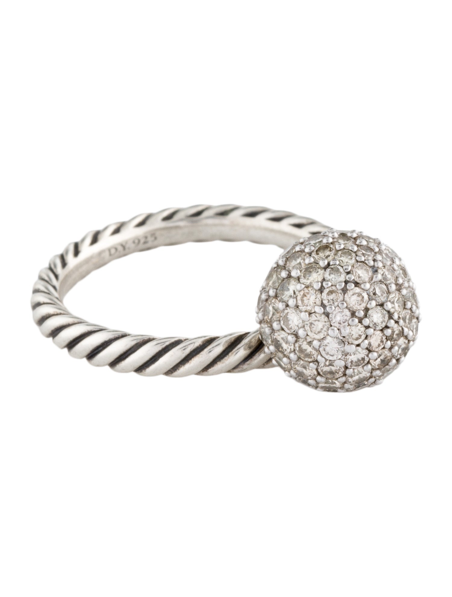 David Yurman Diamond Pavé Ball Stack Ring