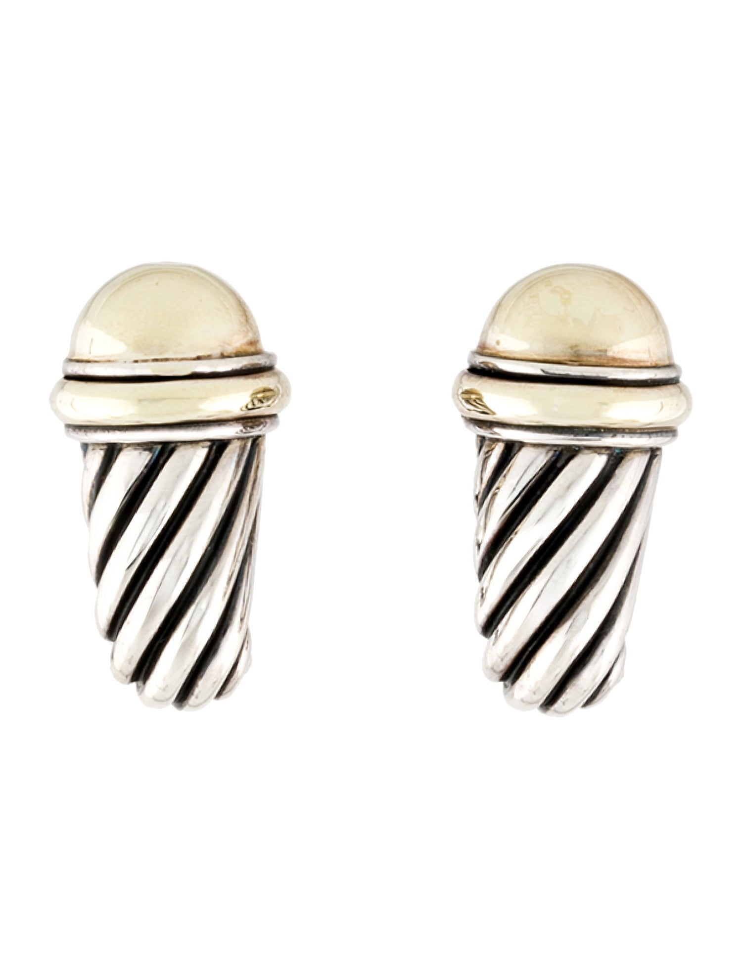 David Yurman Vintage Two-Tone Shrimp Earclips