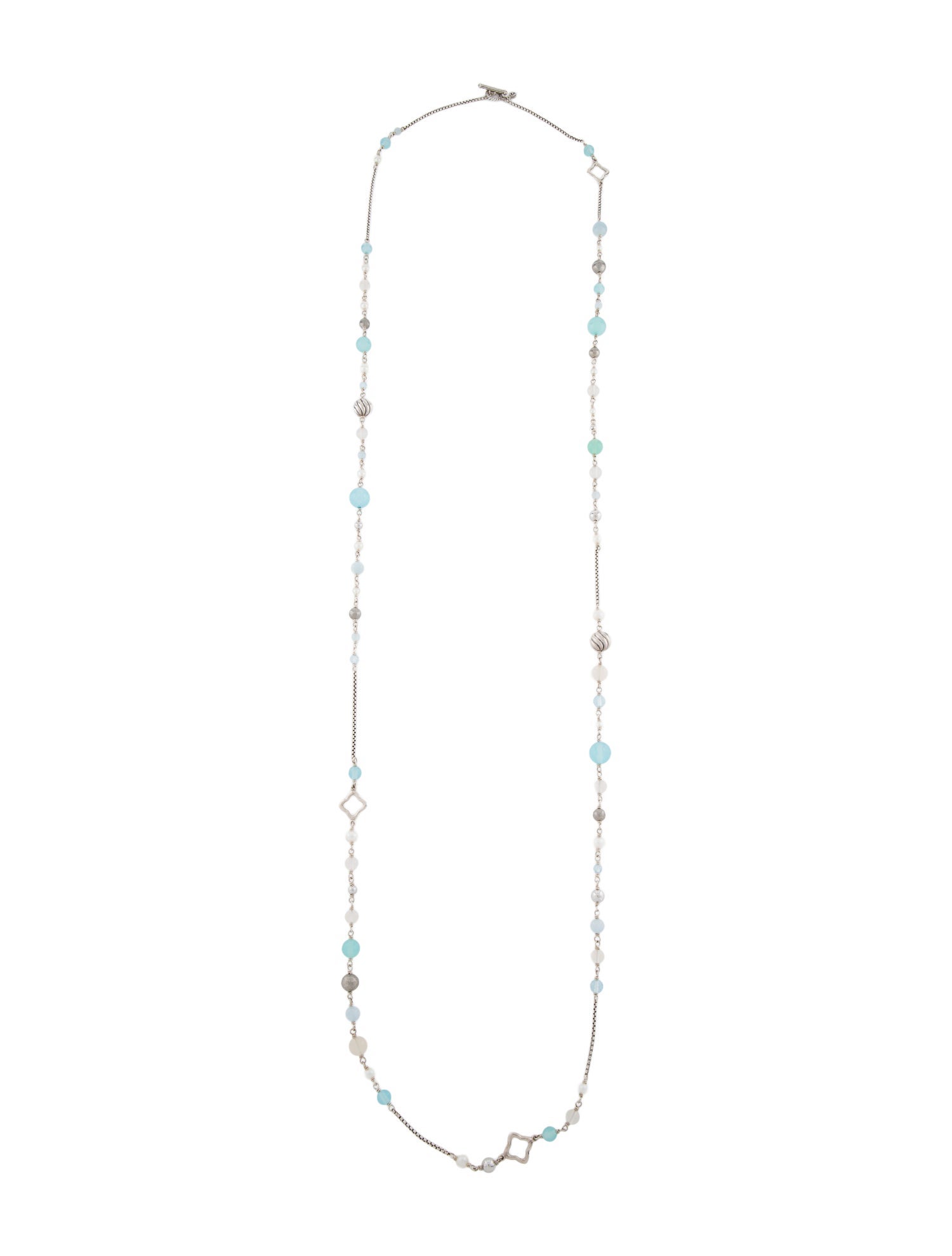 David Yurman Pearl Multistone Tweejoux Quatrefoil Necklace