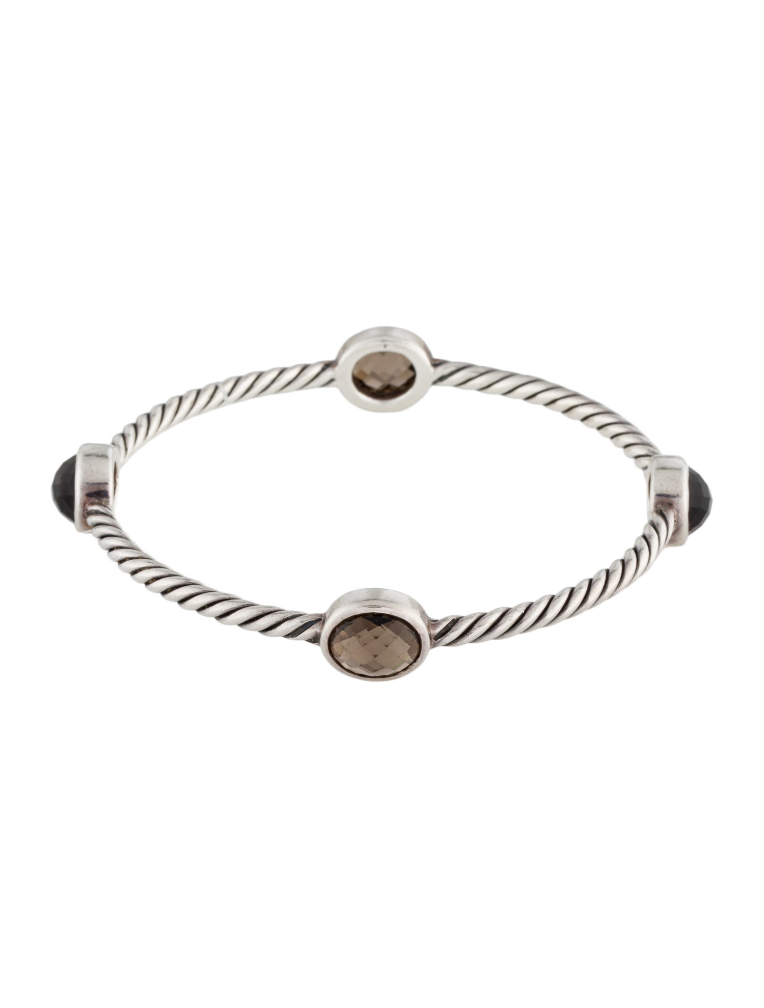 David Yurman Smoky Quartz Color Classic Four-Station Bangle