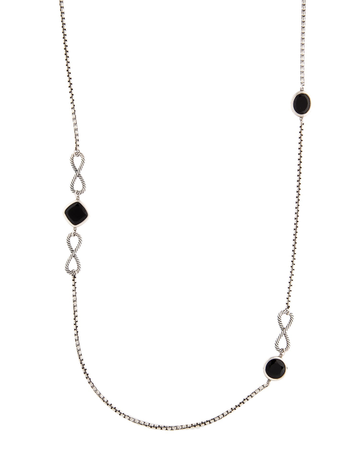 David Yurman Onyx Station Necklace
