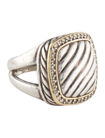 David Yurman Cocktail Ring Diamond Cable Albion 6
