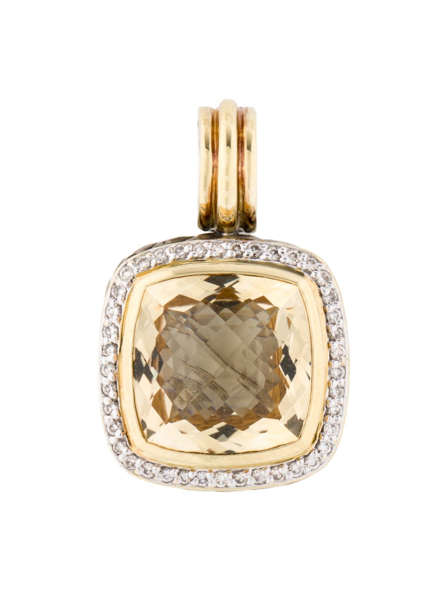 David Yurman Two-Tone Citrine & Diamond Pendant