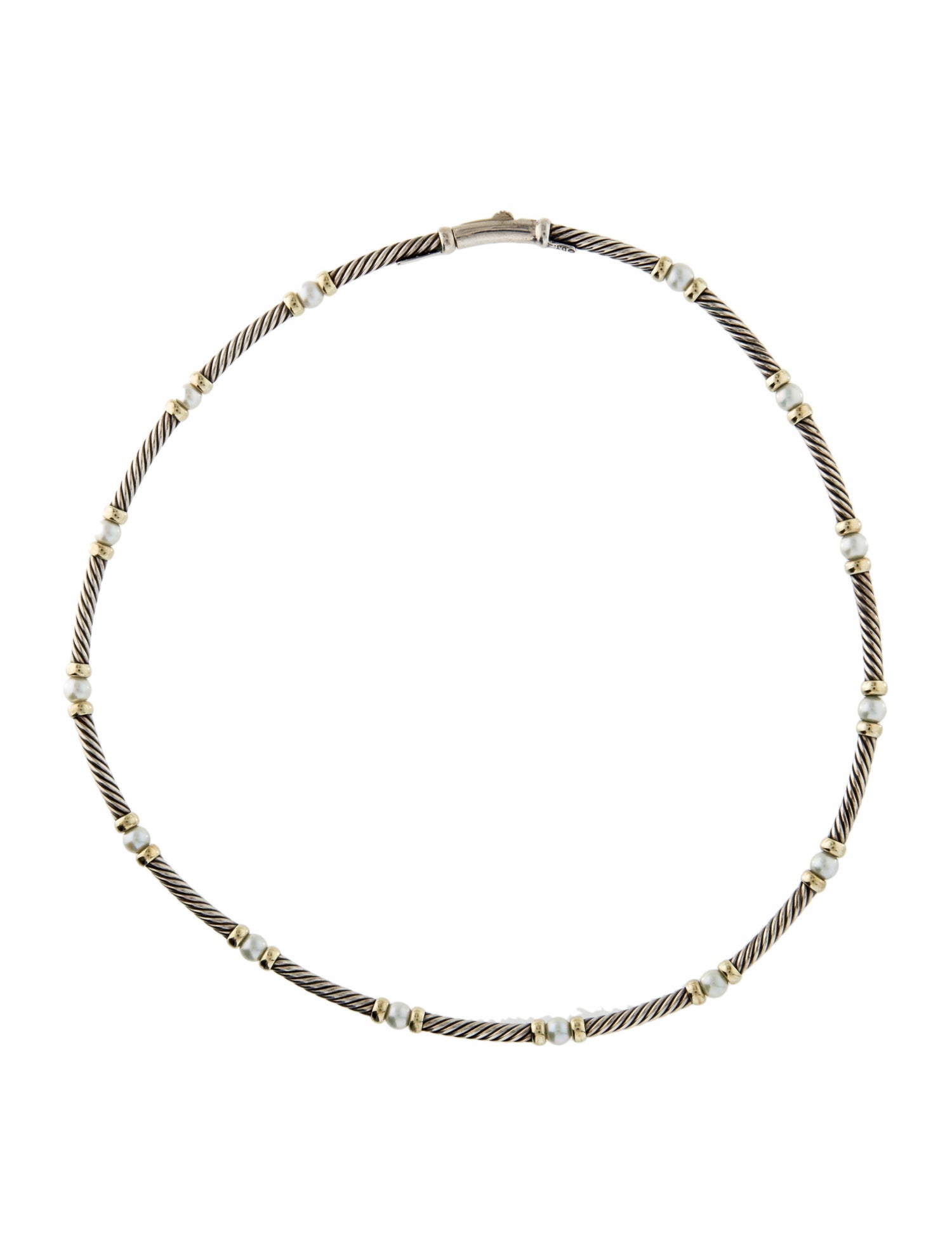 David Yurman Pearl Metro Collar Necklace