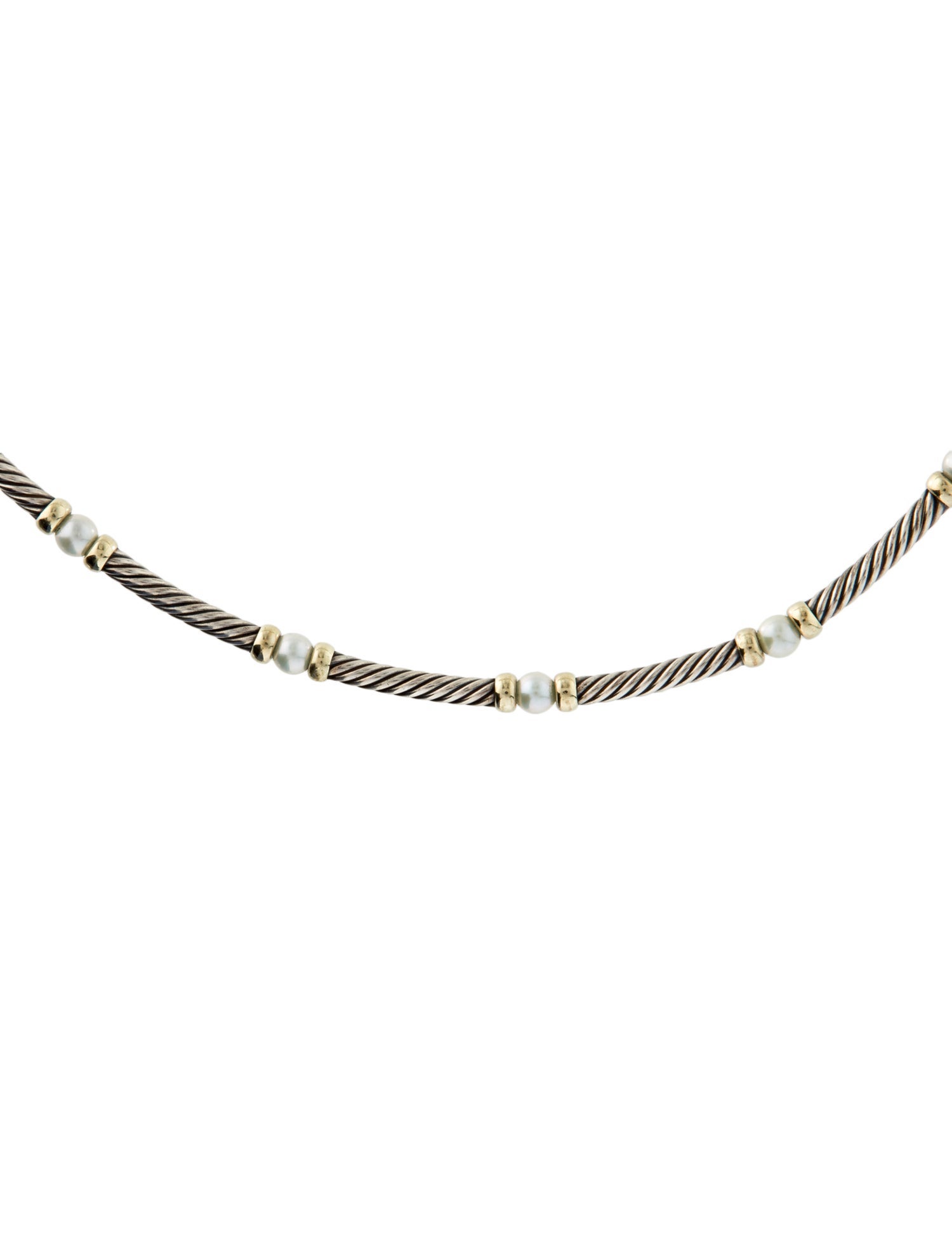 David Yurman Pearl Metro Collar Necklace